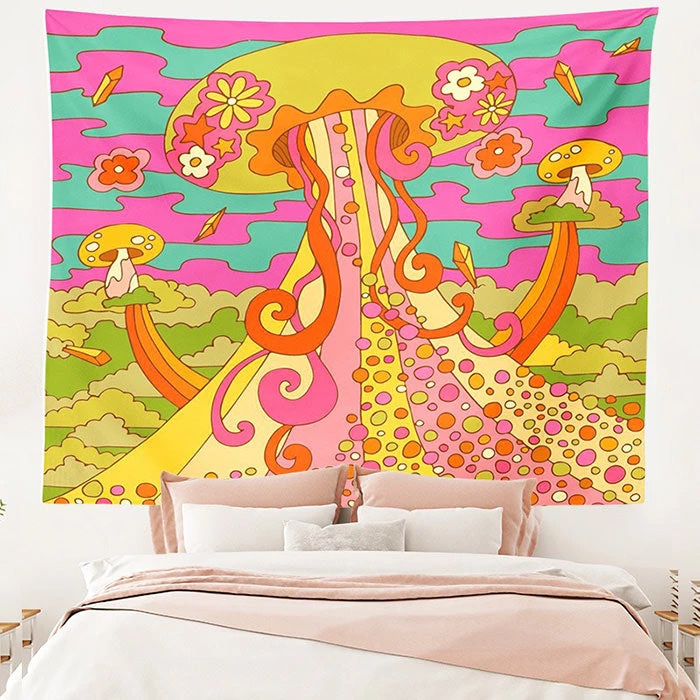 Boogzel Apparel Groovy Mushroom Tapestry 2 Boogzel Apparel Groovy Mushroom Tapestry