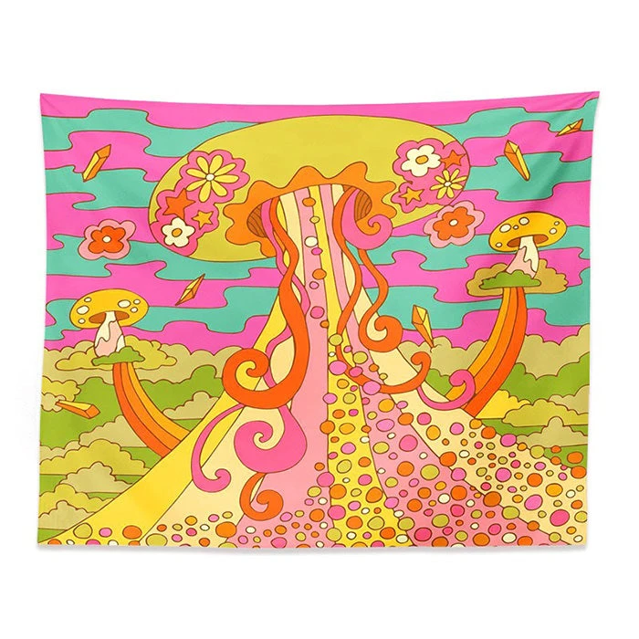 Boogzel Apparel Groovy Mushroom Tapestry 1 Boogzel Apparel Groovy Mushroom Tapestry