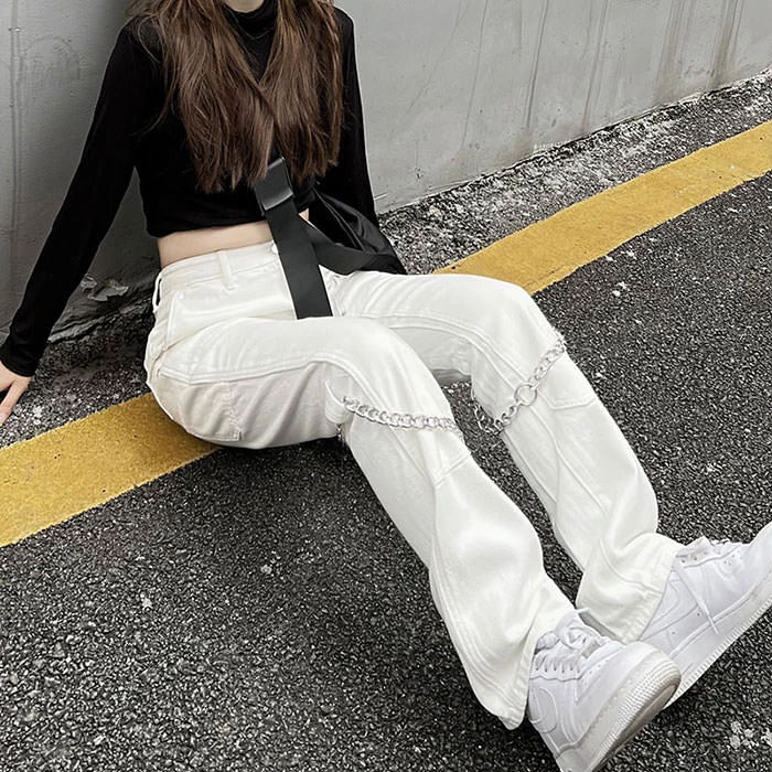 Boogzel Apparel Grunge Aesthetic Chain Jeans 9 Boogzel Apparel Grunge Aesthetic Chain Jeans