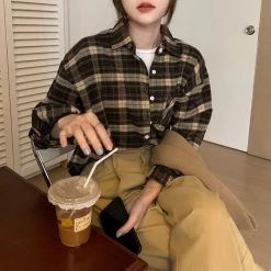 Boogzel Apparel Grunge Aesthetic Plaid Shirt