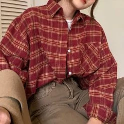 Boogzel Apparel Grunge Aesthetic Plaid Shirt