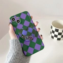 Boogzel Apparel IPHONE CASES Grunge Argyle Heart IPhone Case