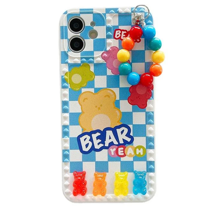 Boogzel Apparel Gummy Bear Plaid IPhone Case IPHONE CASES 1 Boogzel Apparel Gummy Bear Plaid IPhone Case IPHONE CASES