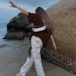 Boogzel Apparel Heart Embroidery Cargo Jeans 10 Boogzel Apparel Heart Embroidery Cargo Jeans