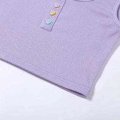 Boogzel Apparel Y2K OUTFITS Heart Button Ribbed Top 6 Boogzel Apparel Y2K OUTFITS Heart Button Ribbed Top
