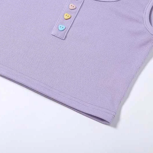 Boogzel Apparel Y2K OUTFITS Heart Button Ribbed Top 3 Boogzel Apparel Y2K OUTFITS Heart Button Ribbed Top