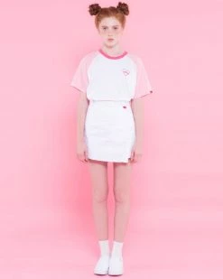 Boogzel Apparel Clothing Pink Heart Club Reglan T-Shirt