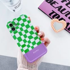 Boogzel Apparel Heart Mirror Checkered IPhone Case IPHONE CASES