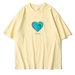 Boogzel Apparel Heart Earth Embroidered Tee SOFT GIRL OUTFITS