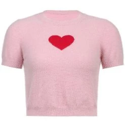 Boogzel Apparel Love Bites Fuzzy Top SOFT GIRL OUTFITS