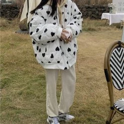 Boogzel Apparel Black Heart Quilted Jacket