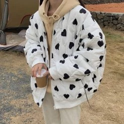 Boogzel Apparel Black Heart Quilted Jacket