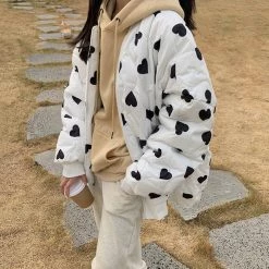 Boogzel Apparel Black Heart Quilted Jacket