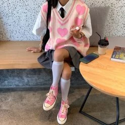 Boogzel Apparel SOFT GIRL OUTFITS Teen Craft Heart Vest