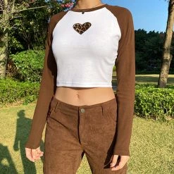 Boogzel Apparel Heart Raglan Tee SOFT GIRL OUTFITS