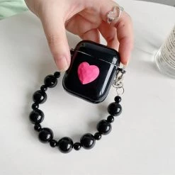 Boogzel Apparel Heart Pearl Chain AirPods Case IPHONE CASES