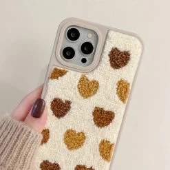 Boogzel Apparel IPHONE CASES Hearts Fuzzy IPhone Case