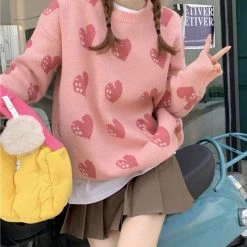Boogzel Apparel SOFT GIRL OUTFITS Heart Stealer Knit Sweater