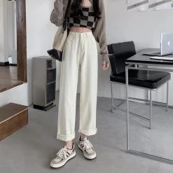 Boogzel Apparel Coffee Cream High Waist Jeans