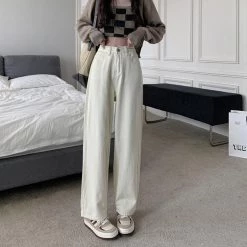 Boogzel Apparel Coffee Cream High Waist Jeans