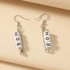 Boogzel Apparel Hoe Safety Pin Earrings