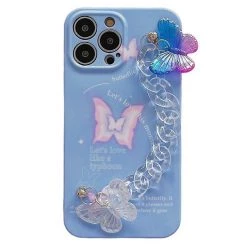 Boogzel Apparel Holographic Butterfly Chain IPhone Case