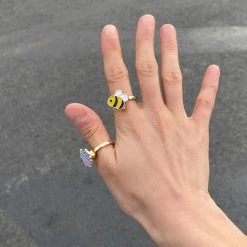 Boogzel Apparel Honey Bee Anxiety Ring 🐝