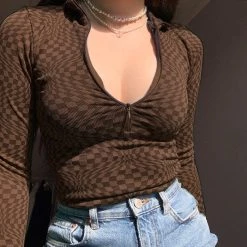 Boogzel Apparel GRUNGE CLOTHES Indie Aesthetic Zip Up Top