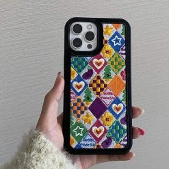 Boogzel Apparel Indie Aesthetic Embroidery IPhone Case