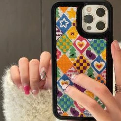 Boogzel Apparel Indie Aesthetic Embroidery IPhone Case