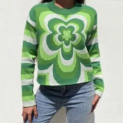 Boogzel Apparel INDIE CLOTHES Indie Aesthetic Flower Sweater
