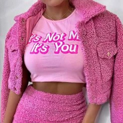 Boogzel Apparel Y2K OUTFITS It's You Cropped Tee