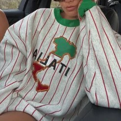 Boogzel Apparel Italia Striped Vintage Sweatshirt 90s & VINTAGE