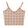 Boogzel Apparel Orange Flower Knit Tank