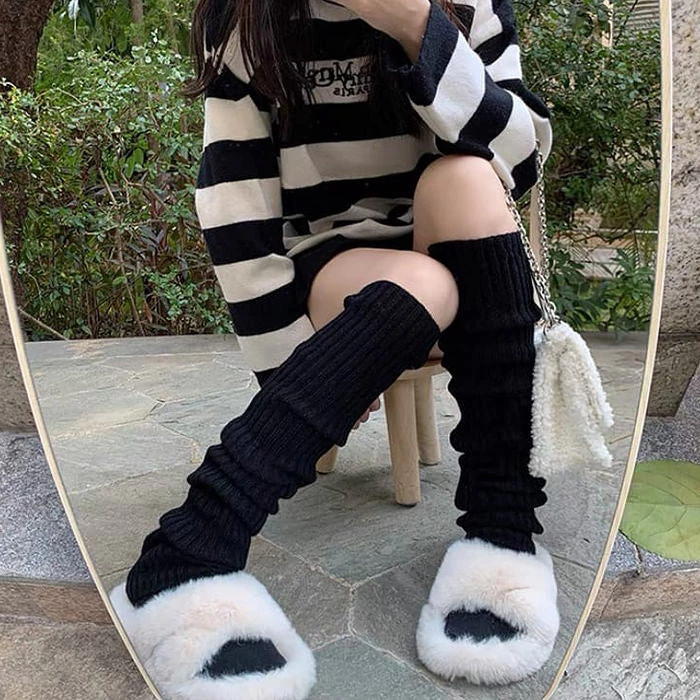 Boogzel Apparel Knitted Leg Warmers FAIRY GRUNGE 1 Boogzel Apparel Knitted Leg Warmers FAIRY GRUNGE