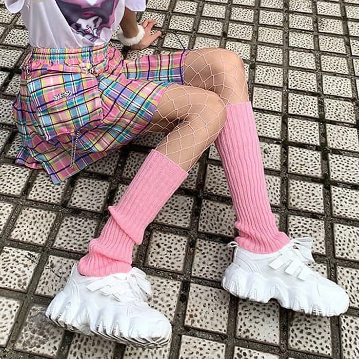 Boogzel Apparel Knitted Leg Warmers FAIRY GRUNGE 4 Boogzel Apparel Knitted Leg Warmers FAIRY GRUNGE