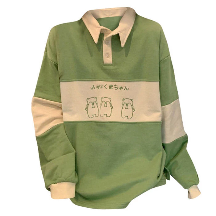 Boogzel Apparel Korean Aesthetic Collar Sweatshirt 1 Boogzel Apparel Korean Aesthetic Collar Sweatshirt