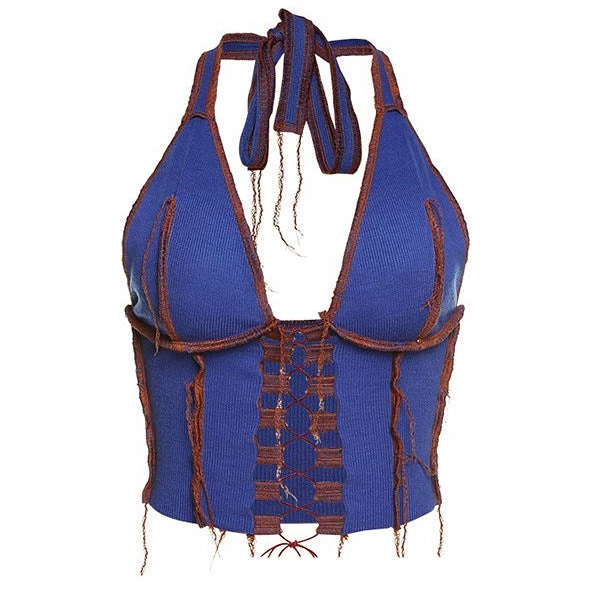 Boogzel Apparel Don't Try It Lace-Up Halter Top FAIRYCORE 4 Boogzel Apparel Don't Try It Lace-Up Halter Top FAIRYCORE