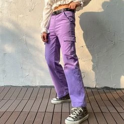 Boogzel Apparel Lavender Cargo Pants SOFT GIRL OUTFITS