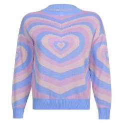 Boogzel Apparel Pastel Heart Sweater