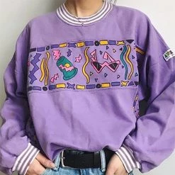 Boogzel Apparel SOFT GIRL OUTFITS 90's Kids Lavender Sweatshirt
