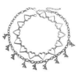 Boogzel Apparel Aesthetic Layered Chain Necklace Y2K OUTFITS