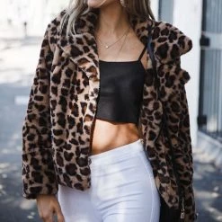 Boogzel Apparel Leo Faux Fur Jacket Clothing