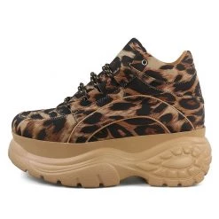 Boogzel Apparel Leopard Platform Sneakers Shoes