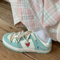 Boogzel Apparel Rose Embroidery Aesthetic Sneakers 🌹 AESTHETIC CLOTHES