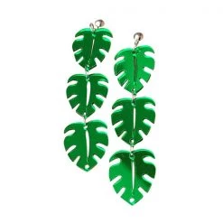 Boogzel Apparel INDIE CLOTHES Monstera Leaves Earrings