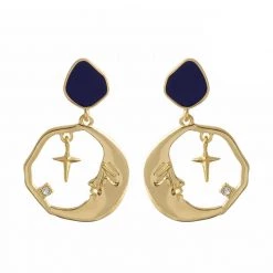 Boogzel Apparel Celestial Lover Moon Earrings DRESSED FOR SPACE