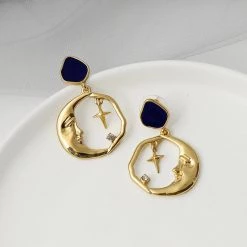 Boogzel Apparel Celestial Lover Moon Earrings DRESSED FOR SPACE