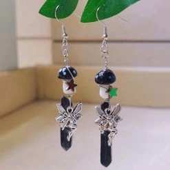 Boogzel Apparel Mushroom Fairy Crystal Earrings 9 Boogzel Apparel Mushroom Fairy Crystal Earrings