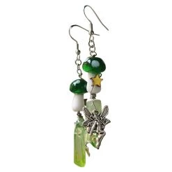 Boogzel Apparel Mushroom Fairy Crystal Earrings